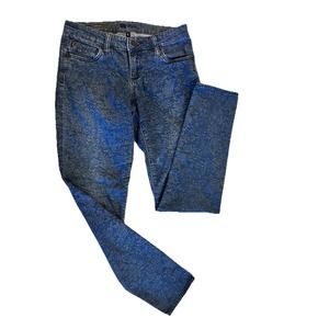 Kut from the Kloth Womens Diana Skinny Jeans Size 2 Blue‎ Floral Stretch Denim